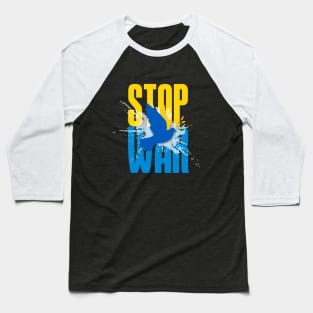 Stop War! Stop the Ukraine War! On a Dark Background Baseball T-Shirt